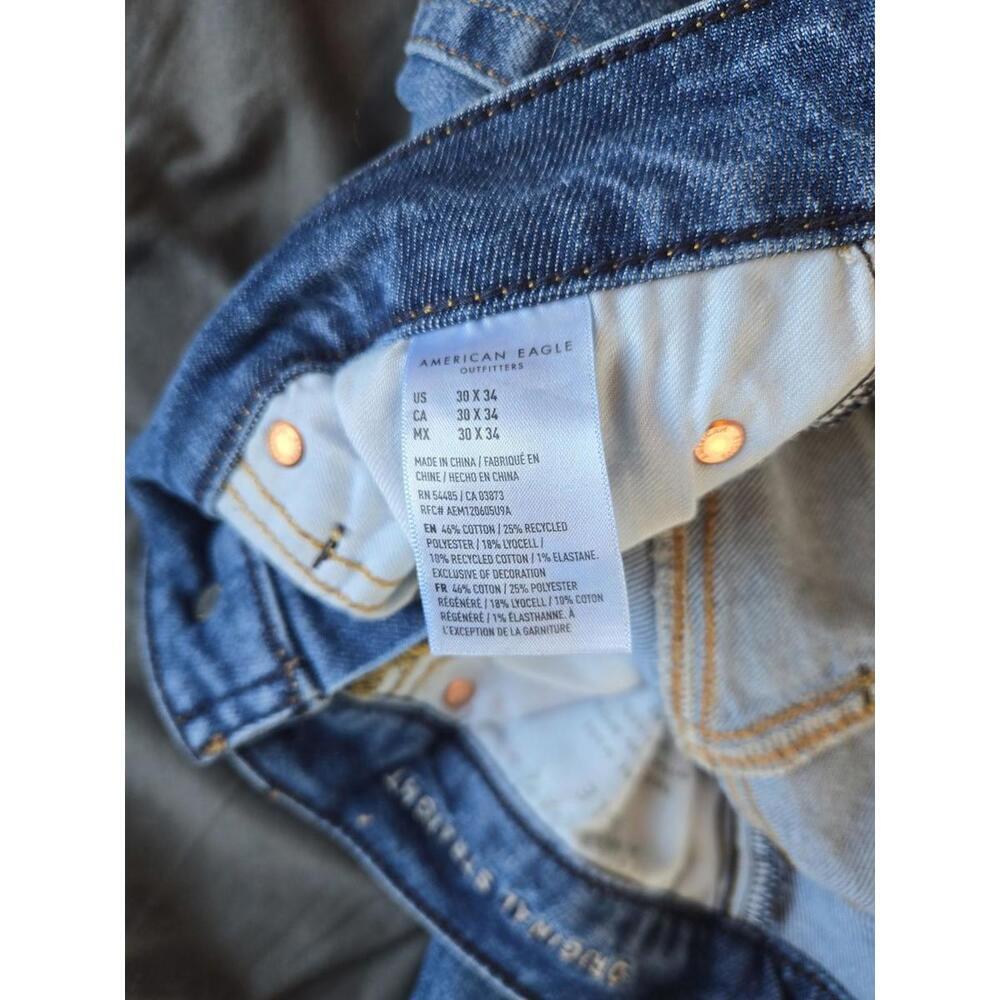 American Eagle Airflex+ Slim Fit Medium Wash Jeans Size 30x34 - Picture 5 of 5